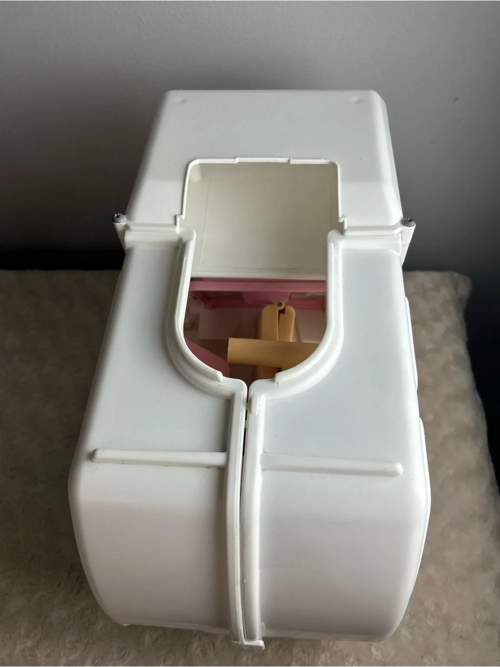 Vintage Fisher Price Loving Family RV Camper Van Pink White
